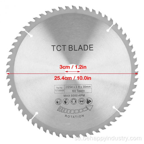 TCT -karbid aluminium skärande cirkulär sågblad